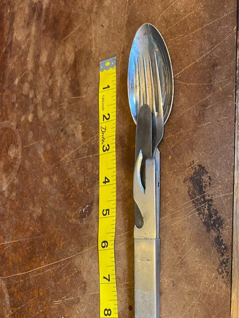 Vintage Germany Military Feldbesteck Field Cutlery Set Steel Spoon Fork Knife